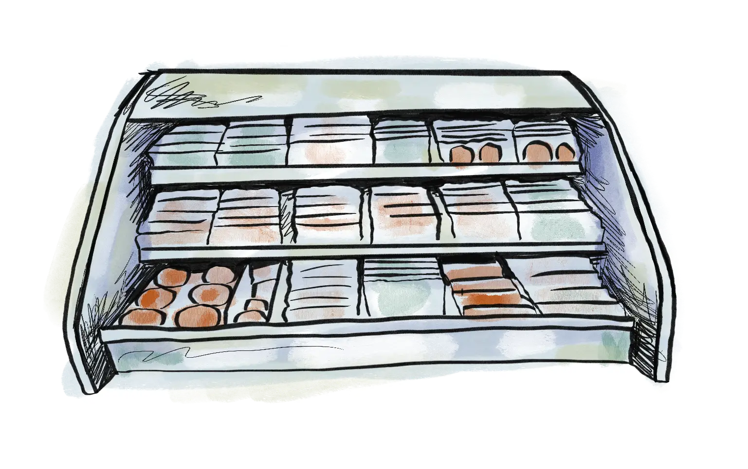 Illustration of MyBacon on shelf