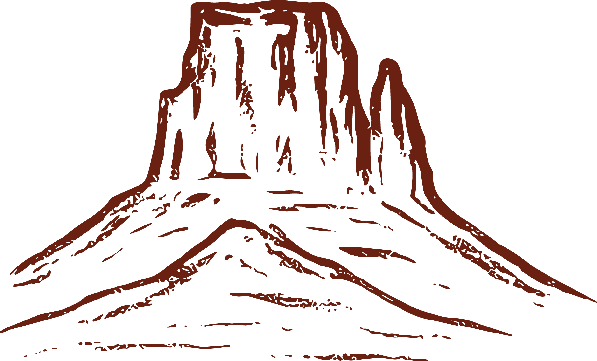 Brown mountain illustration